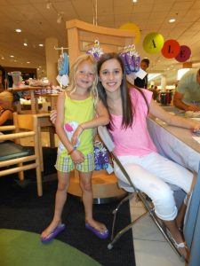 Madison in Nordstrom meeting with one of her customers.